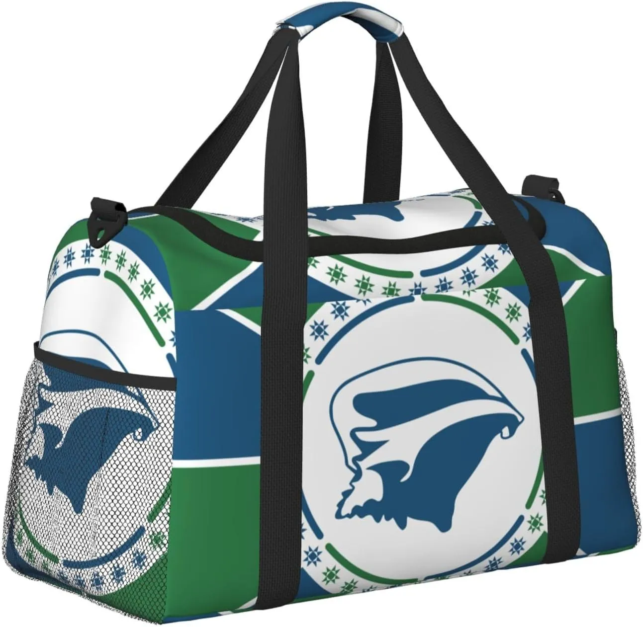 National Emblem Of Martinique Travel Duffel Bag Large Foldable Waterproof Overnight Bag For Beach Swim Bags Pool Sports Gym