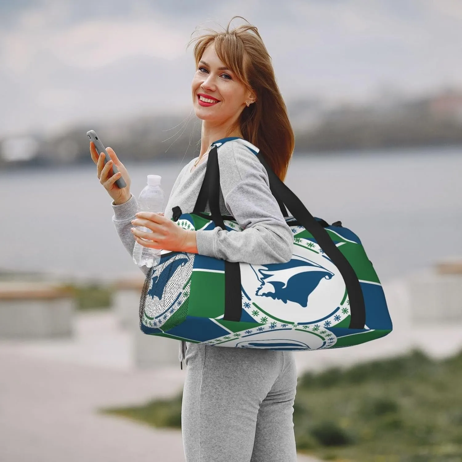 National Emblem Of Martinique Travel Duffel Bag Large Foldable Waterproof Overnight Bag For Beach Swim Bags Pool Sports Gym