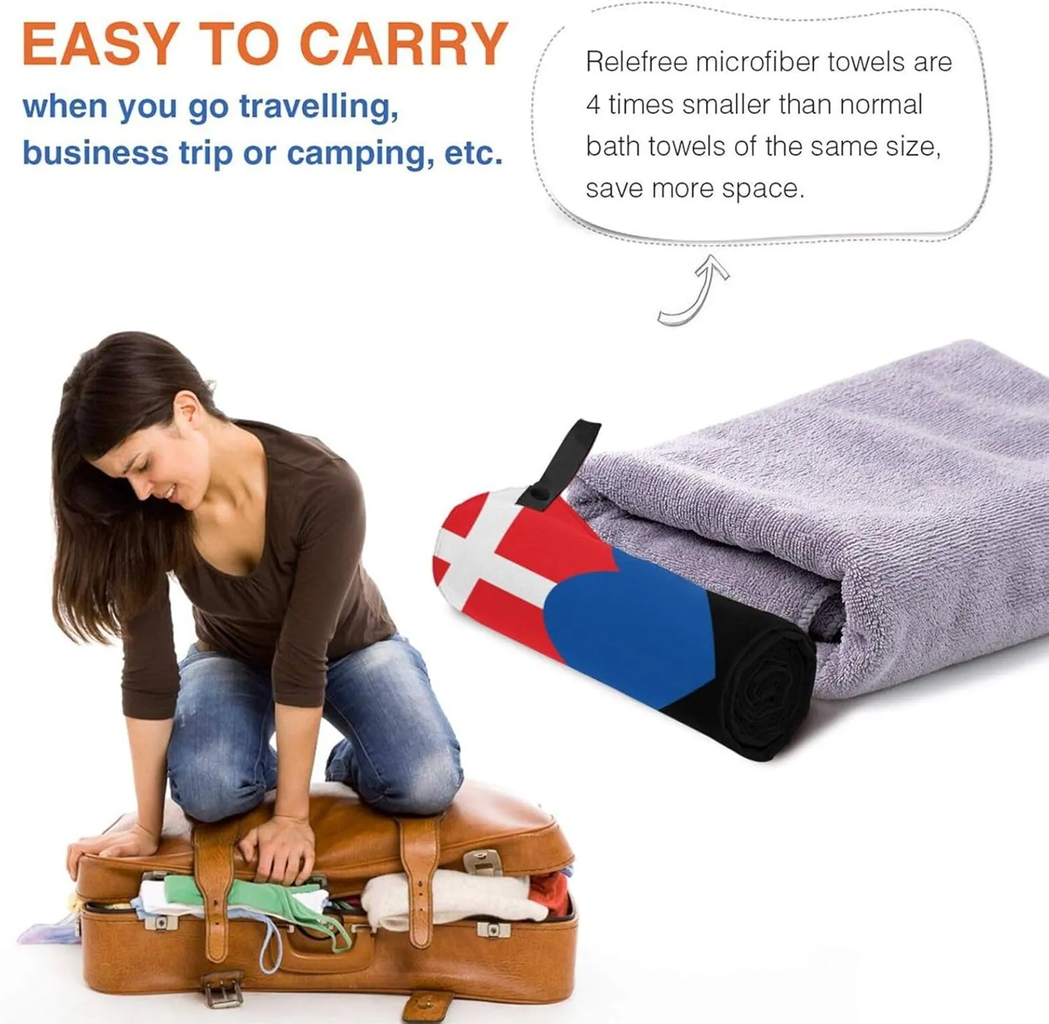National Emblem of Slovakia Beach Towel with Travel Bag 27.5"x55" Quick Dry Sand Free Lightweight Large Oversized Towels Light Vacation Essentials