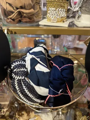 navy woven headband