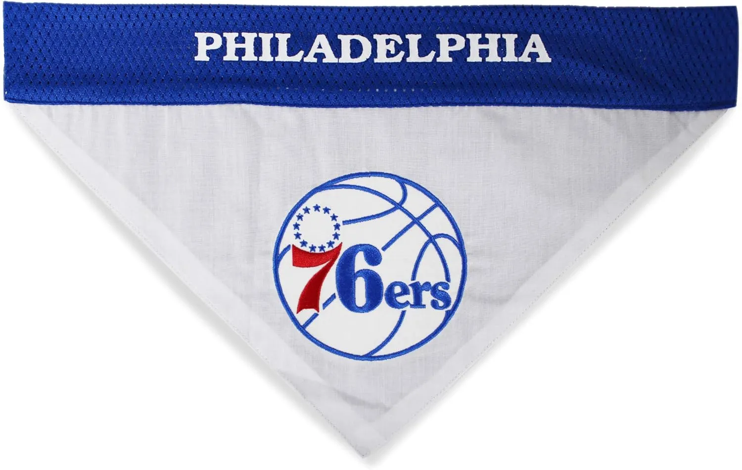 NBA Dog Bandana - Philadelphia 76ers Reversible Pet Bandana. 2 Sided Home & Away Sports Bandana with a PREMIUM Embroidery TEAM Logo, Large/X-Large