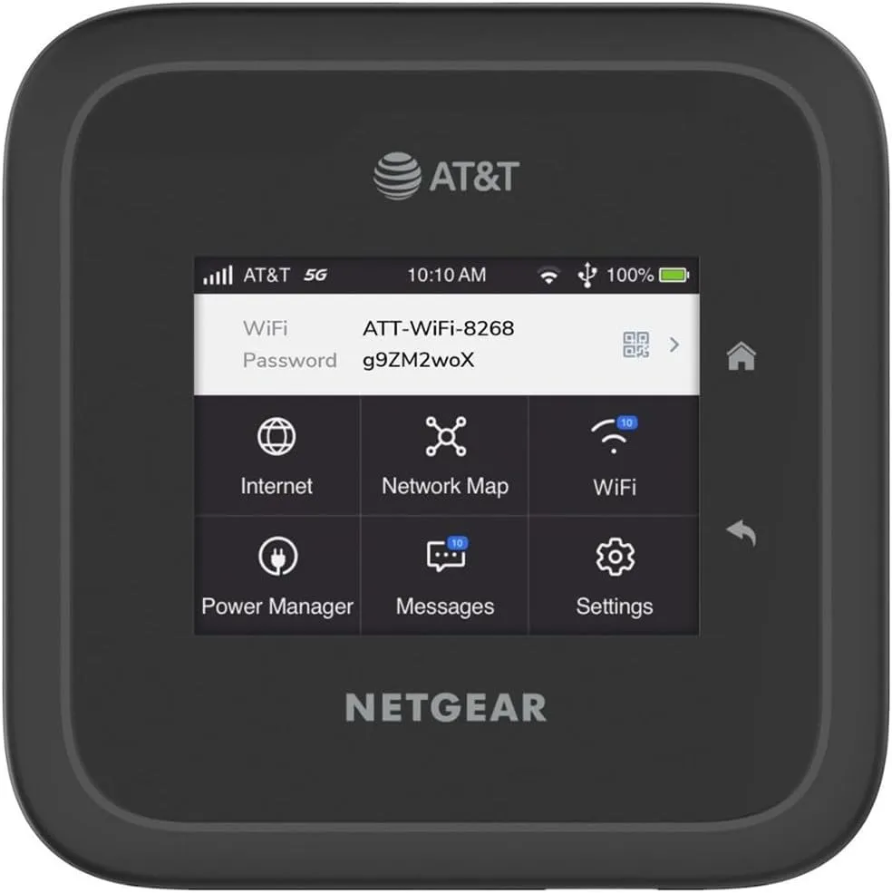 NETGEAR Nighthawk M6 Pro Mobile Hotspot 5G mmWave, 8Gbps, Unlocked, AT&T & T-Mobile, International Roaming, Portable WiFi Device for Travel, 5G Modem Wireless Router (MR6500) (Renewed)