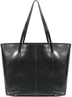 New Coffee Women Handbag 100% Genuine Leather Ladies Shoulder Purse Ladies Black Tote Bag Large Capacity Shopper Bags