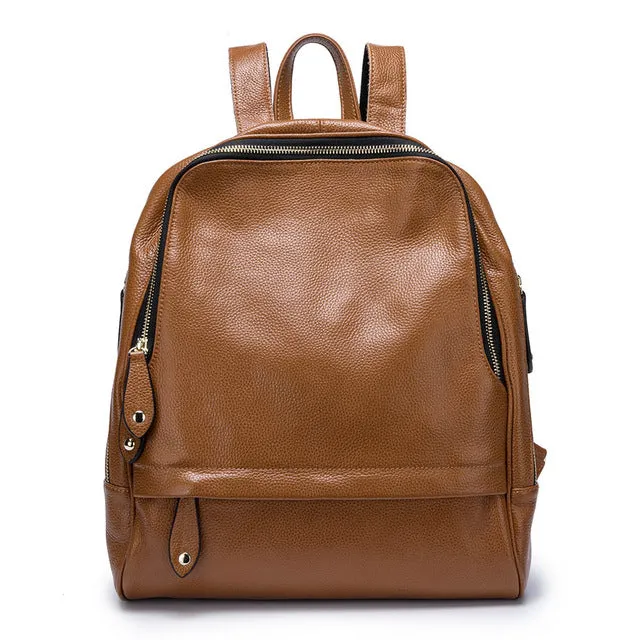 New Sale Women Backpack 100% Genuine Leather Fashion Female Travel Bags Practical Schoolbags For Girls Large Capacity Notebook