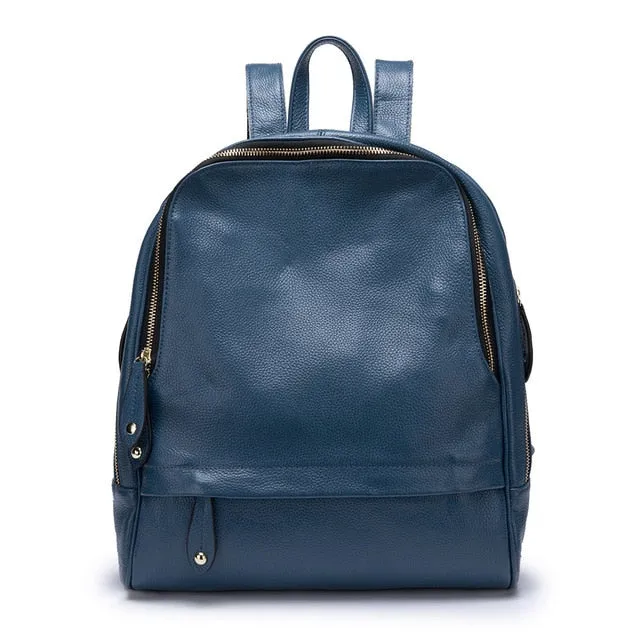 New Sale Women Backpack 100% Genuine Leather Fashion Female Travel Bags Practical Schoolbags For Girls Large Capacity Notebook