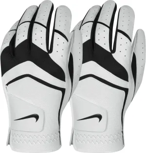Nike Men's Dura Feel Golf Glove (2-Pack) (White), Medium-Large - Cadet, Left Hand