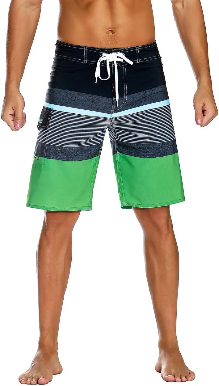 Nonwe Men's Sportwear Quick Dry Board Shorts with Lining
