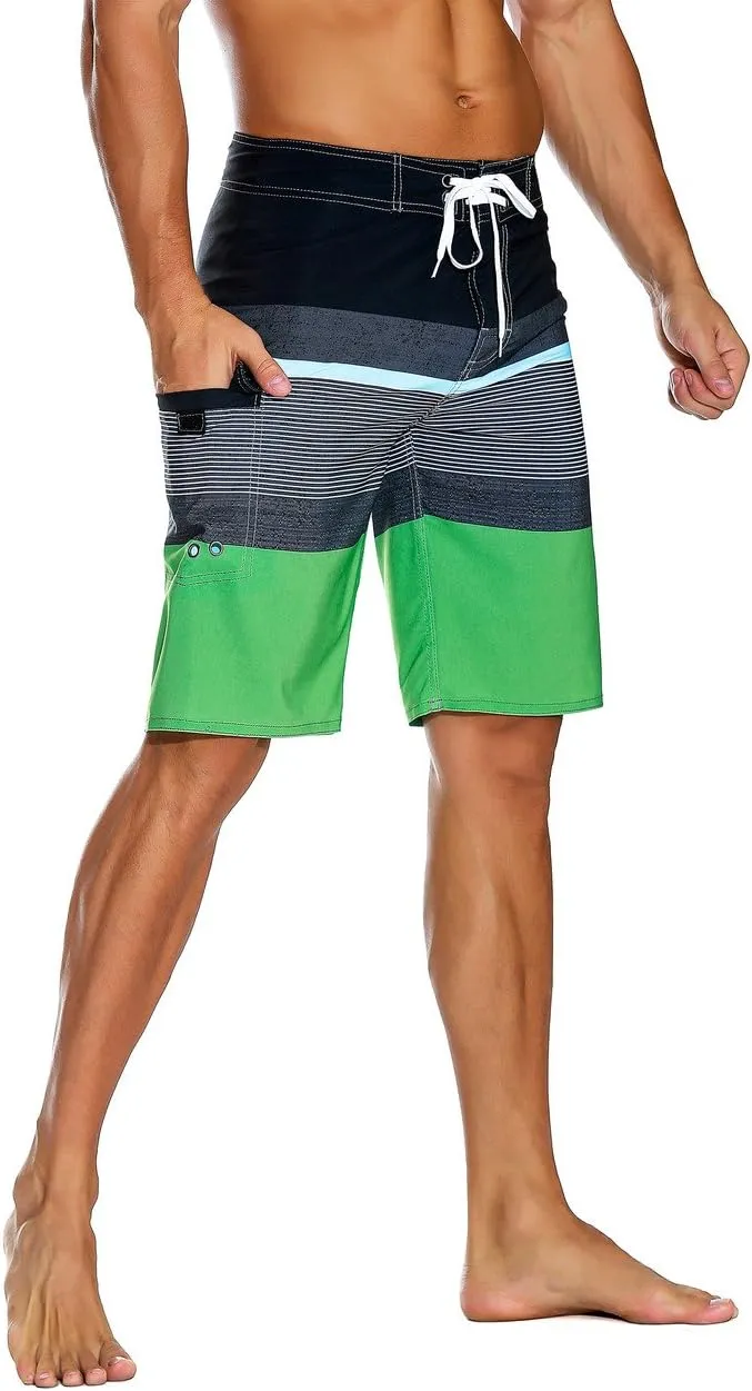 Nonwe Men's Sportwear Quick Dry Board Shorts with Lining