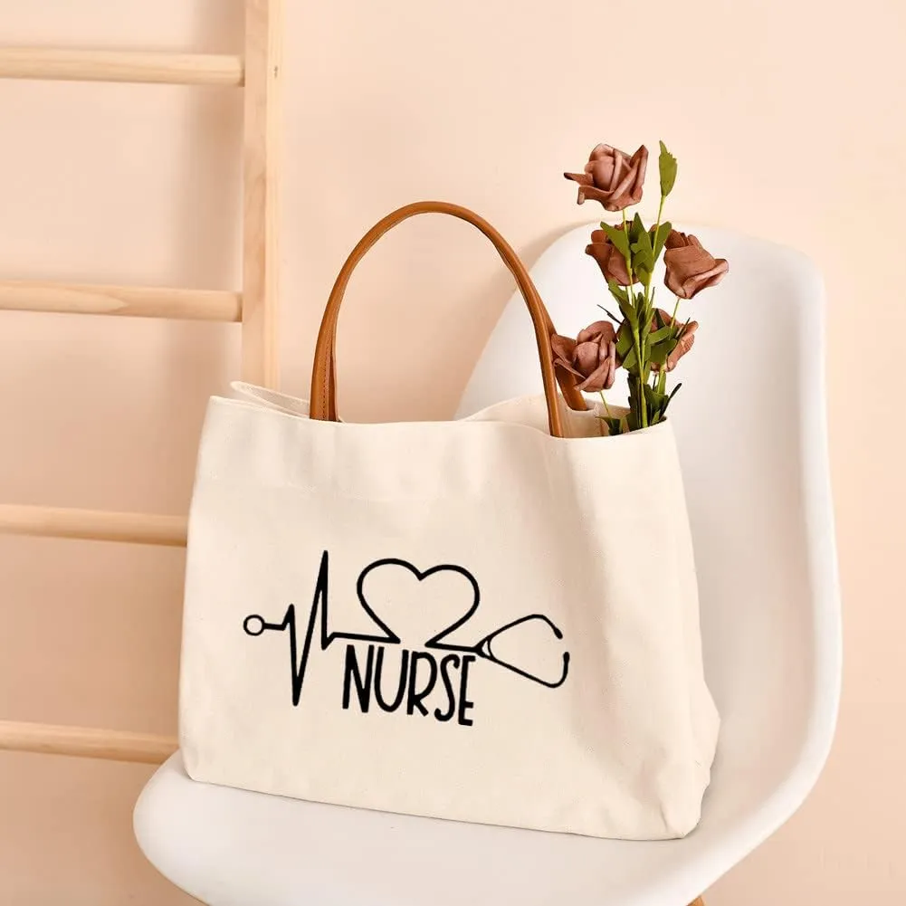 Nurse Tote Bag Nurse Gifts RN Nursing Bag for Work, Shopping, Beach, Travel