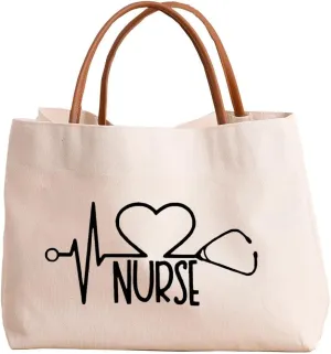 Nurse Tote Bag Nurse Gifts RN Nursing Bag for Work, Shopping, Beach, Travel