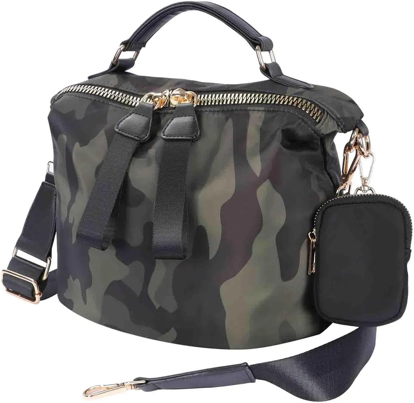 Nylon Crossbody Handbag for Women Anti-theft Purse Shopping Tote Bag Lightweight Shoulder Bag