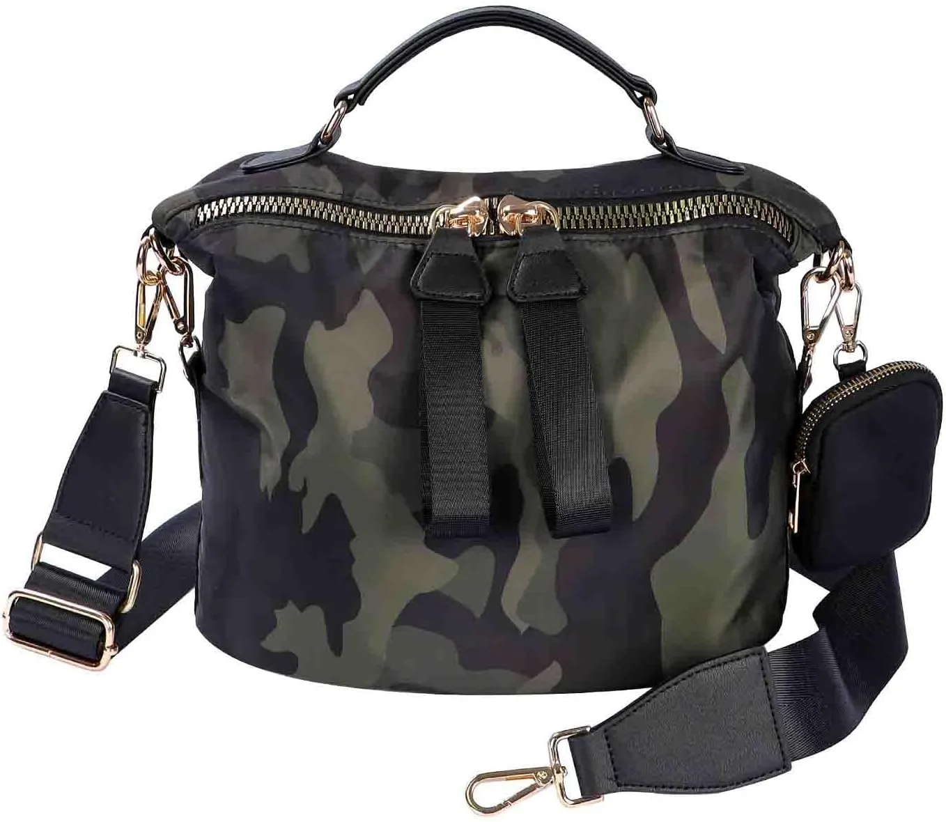 Nylon Crossbody Handbag for Women Anti-theft Purse Shopping Tote Bag Lightweight Shoulder Bag