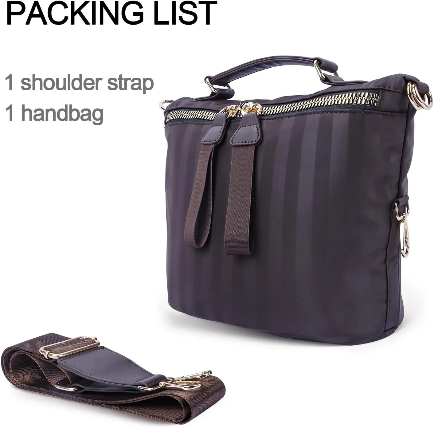 Nylon Crossbody Handbag for Women Anti-theft Purse Shopping Tote Bag Lightweight Shoulder Bag