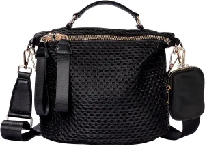 Nylon Crossbody Handbag for Women Anti-theft Purse Shopping Tote Bag Lightweight Shoulder Bag