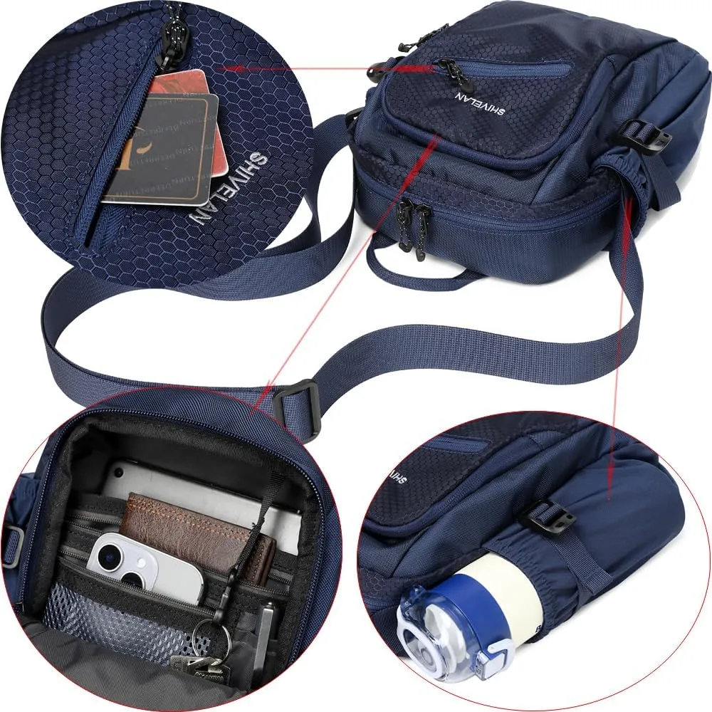 Nylon Crossbody Travel Bag for Women & Men Multi functional outdoor sports shoulder bag for travel、sports、hiking etc