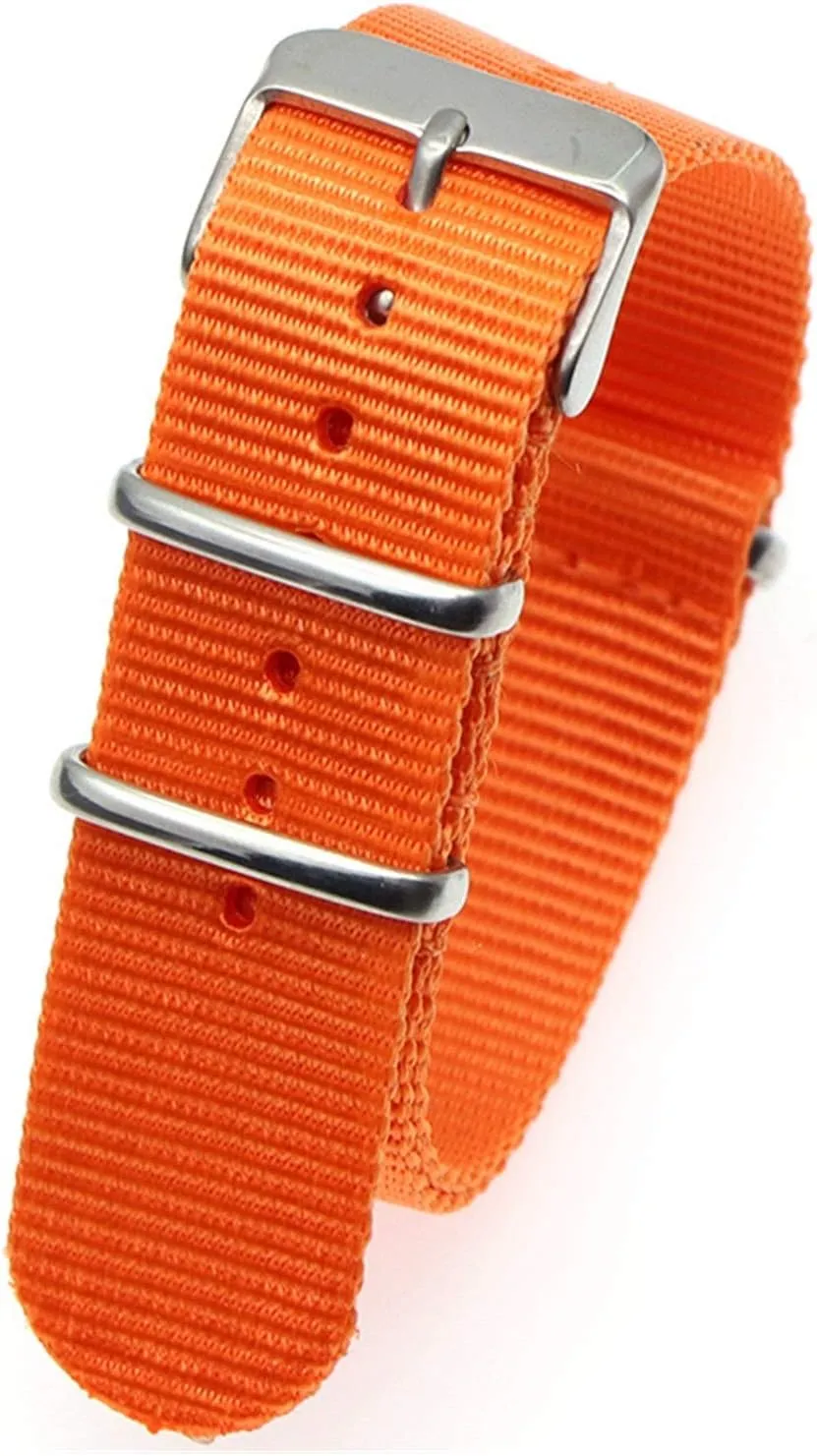 Nylon Watch Strap Strap 18Mm 20Mm 22Mm Strap Stripe Replacement Watch Accessories Strap /18Mm/White