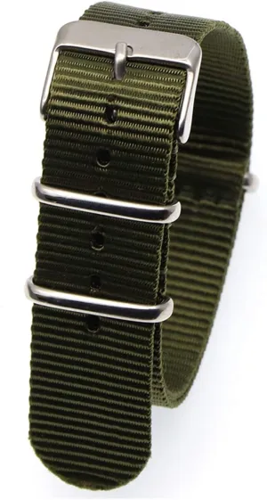 Nylon Watch Strap Strap 18Mm 20Mm 22Mm Strap Stripe Replacement Watch Accessories Strap /18Mm/White