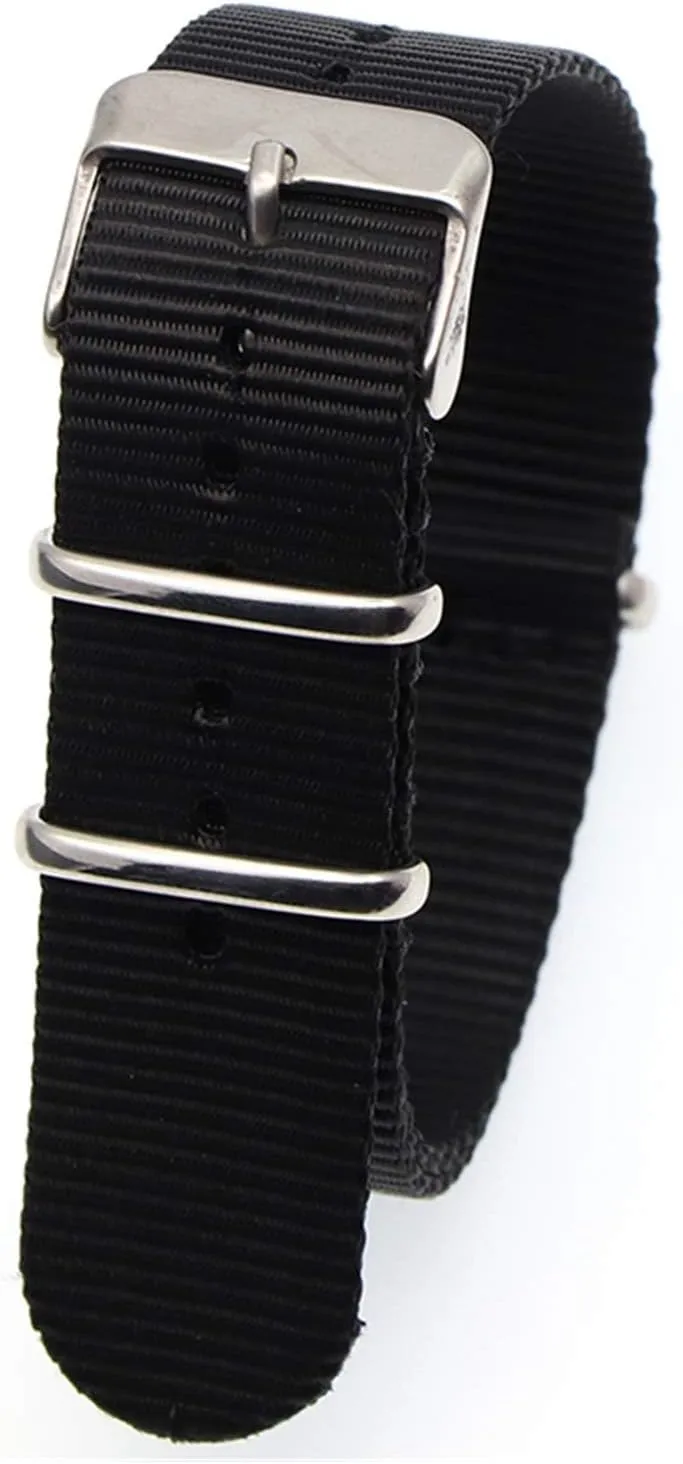 Nylon Watch Strap Strap 18Mm 20Mm 22Mm Strap Stripe Replacement Watch Accessories Strap /18Mm/White