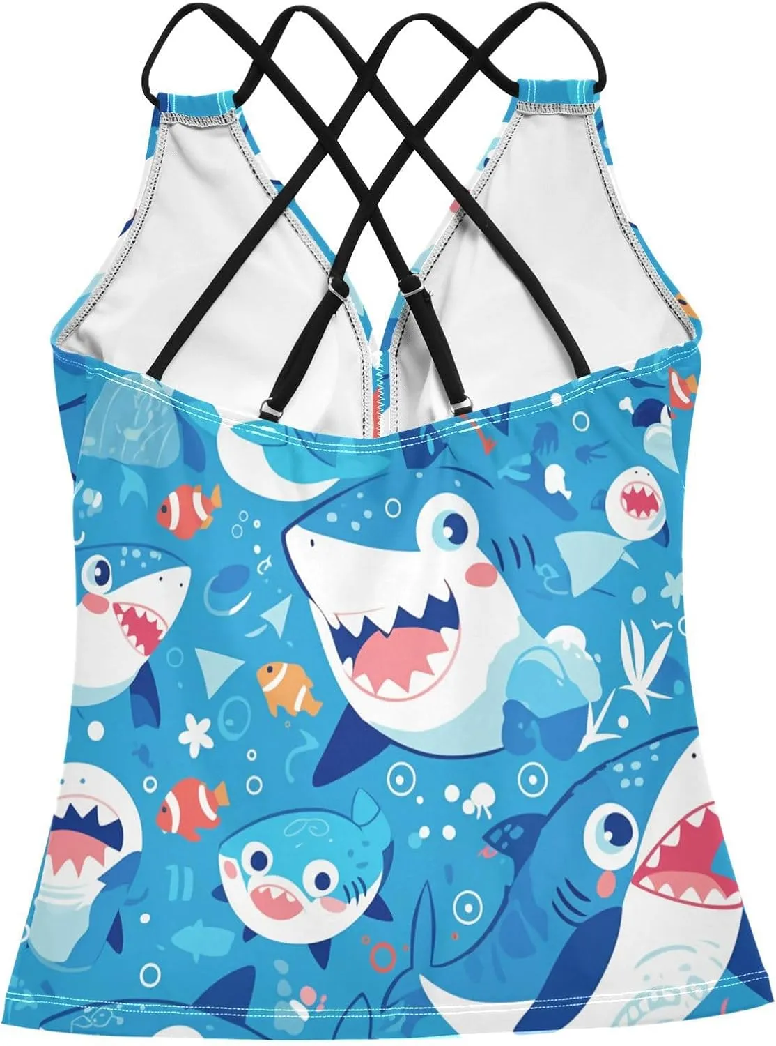 Ocean Fish sea Masco Women's Tankini Top Quick-Dry Tummy Control Swim Swimsuit Tops