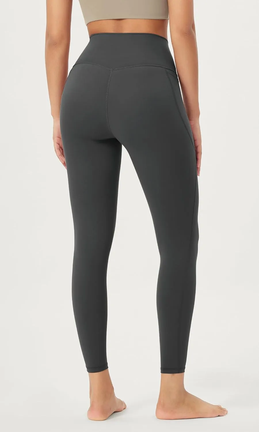 ODODOS Women's High-Waist 7/8 Compression Leggings with High-Positioned Pockets, Yoga Pants for Running & Workout