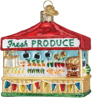 Old World Christmas Farmer's Market Stand Ornament, Multi