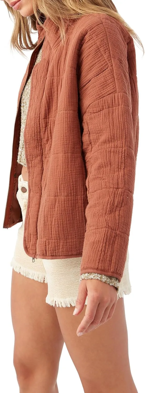 O'NEILL Women's Oversized Quilted Jacket - Lightweight Jackets for Women with Pockets - Casual and Comfortable