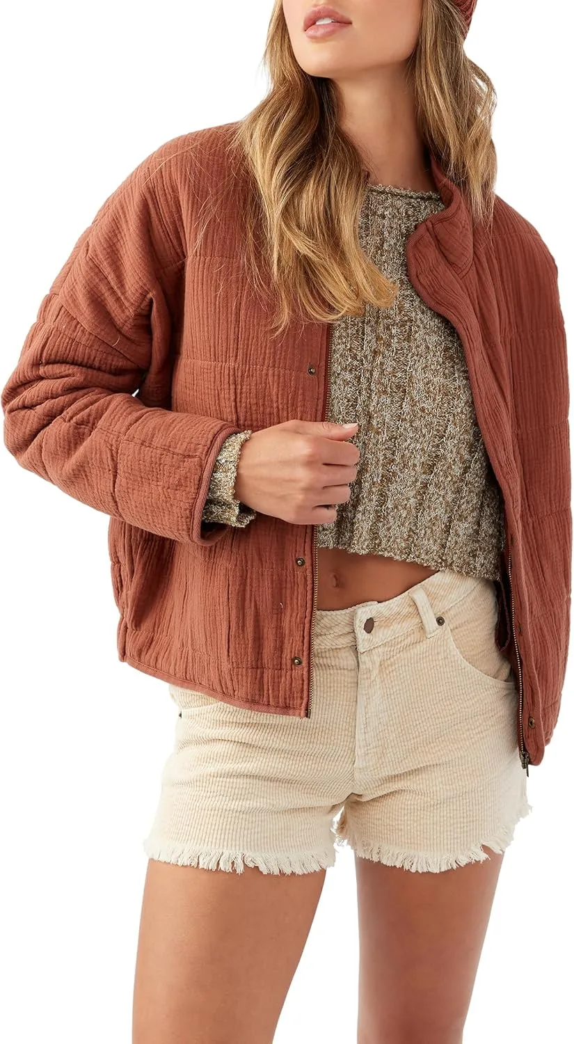 O'NEILL Women's Oversized Quilted Jacket - Lightweight Jackets for Women with Pockets - Casual and Comfortable