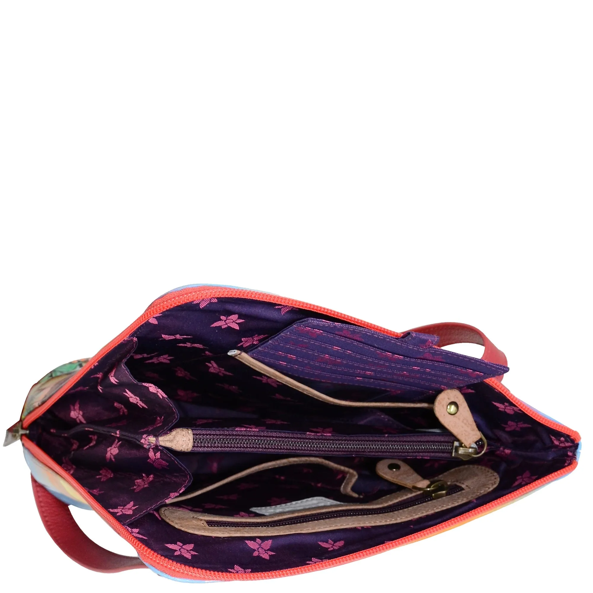 Organizer Crossbody With Extended Side Zipper - 493