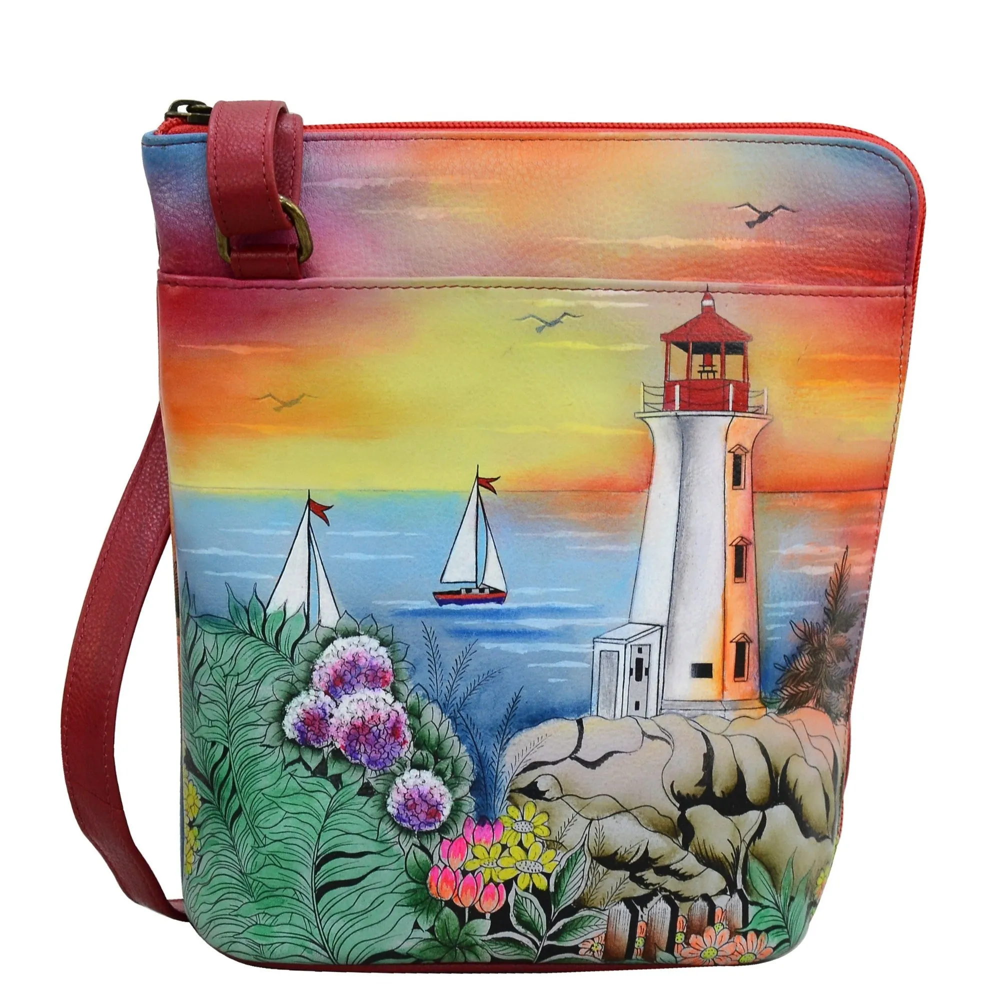 Organizer Crossbody With Extended Side Zipper - 493
