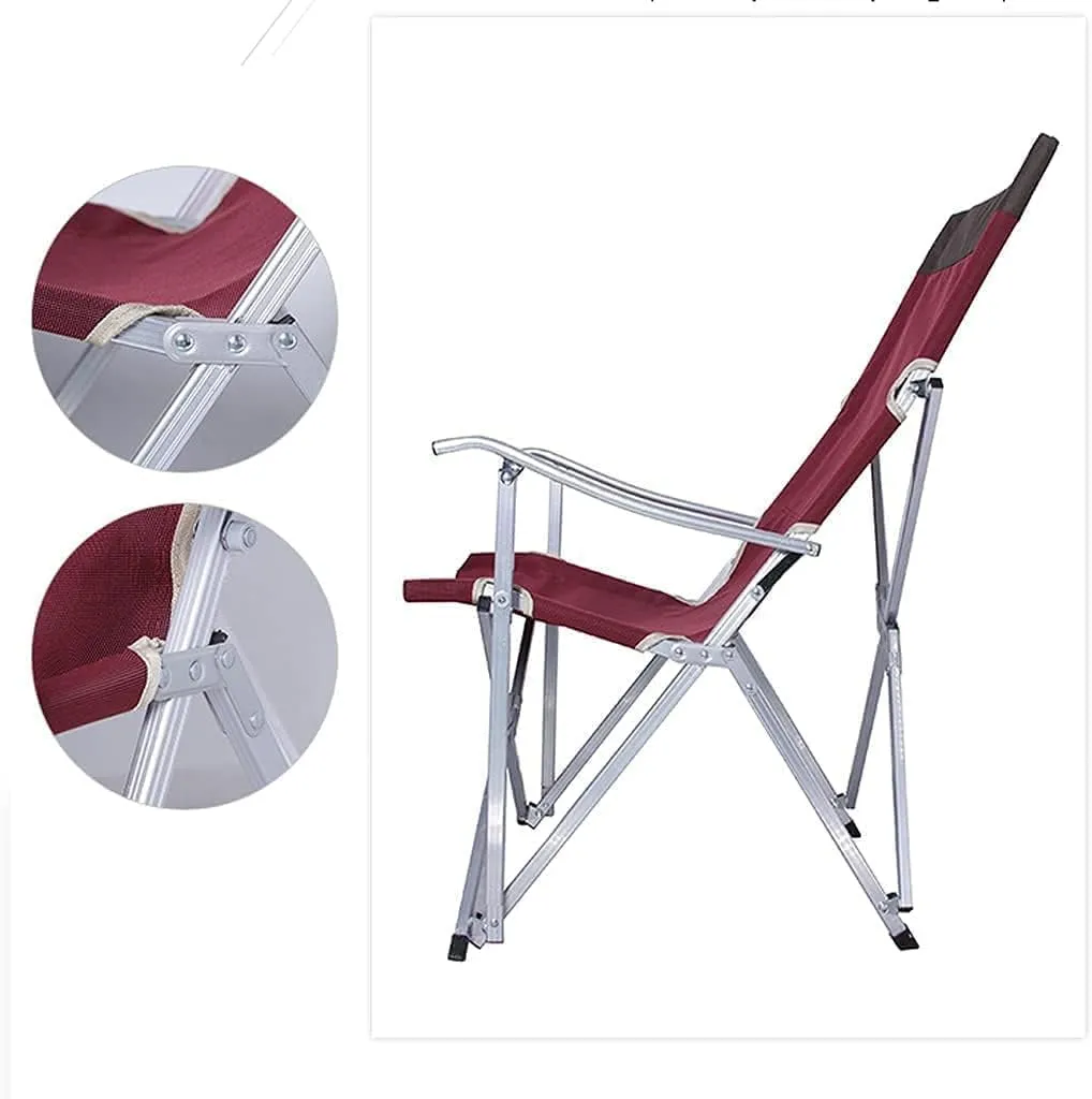Outdoor Chair Folding Camping Chair Outdoor Chair Portable Folding Chairs for Relax Camping Fishing Backrest Stool Aluminum Alloy Leisure Beach Chair Camping Chair Foldable Chair