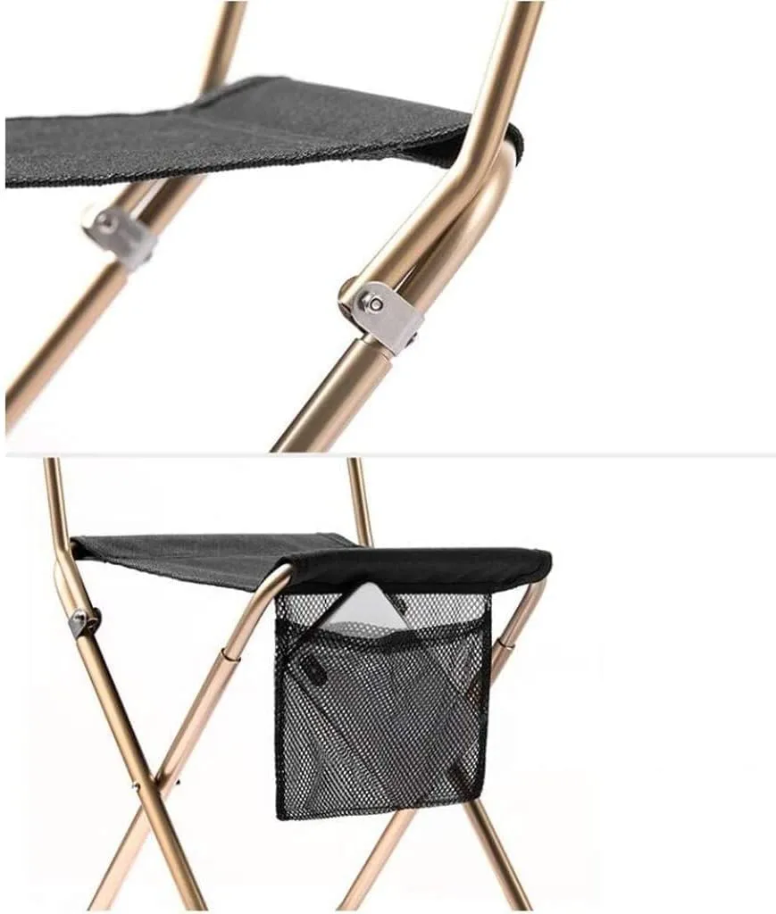 Outdoor Chair Folding Camping Fishing Picnic BBQ Seat Ultralight Aluminum Alloy Stool with Storage Bag Foldable