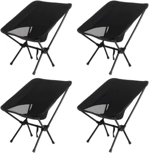 Outdoor Folding Chair Portable Camping Fishing Bench Picnic Leisure Recliner Camping Chair (Color : Schwarz)
