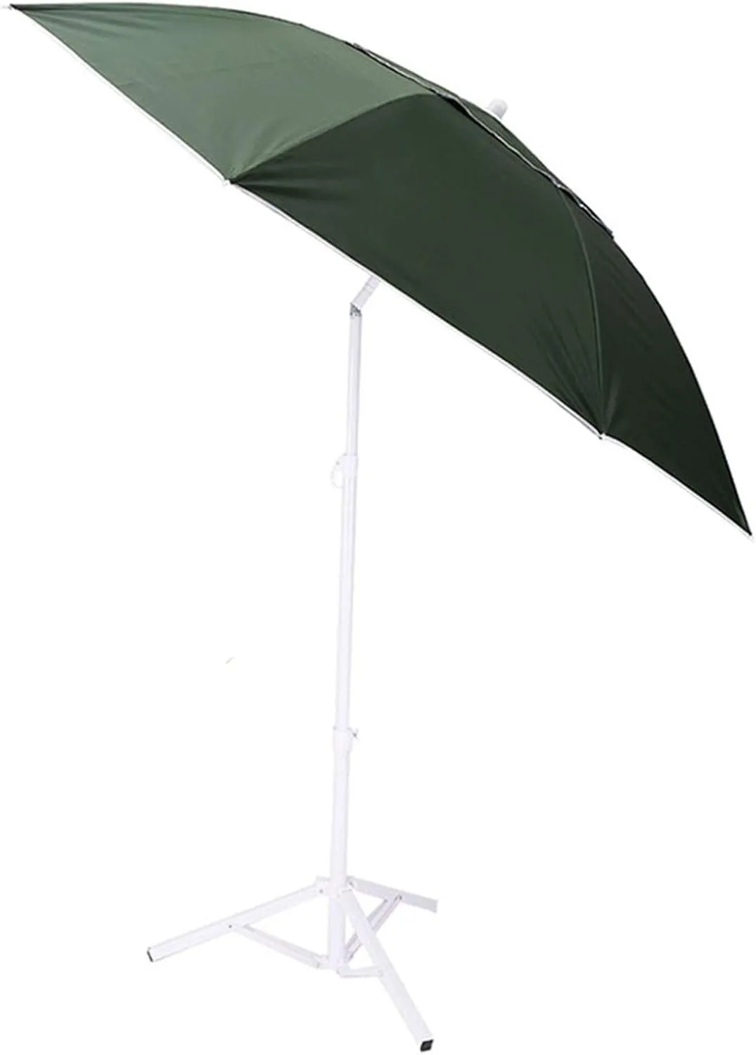 Outdoor Tiltable Garden Umbrella 2.1m, Anti- Round Terrace For Balcony Beach Pool Fishing Market, Green Height Adjustable