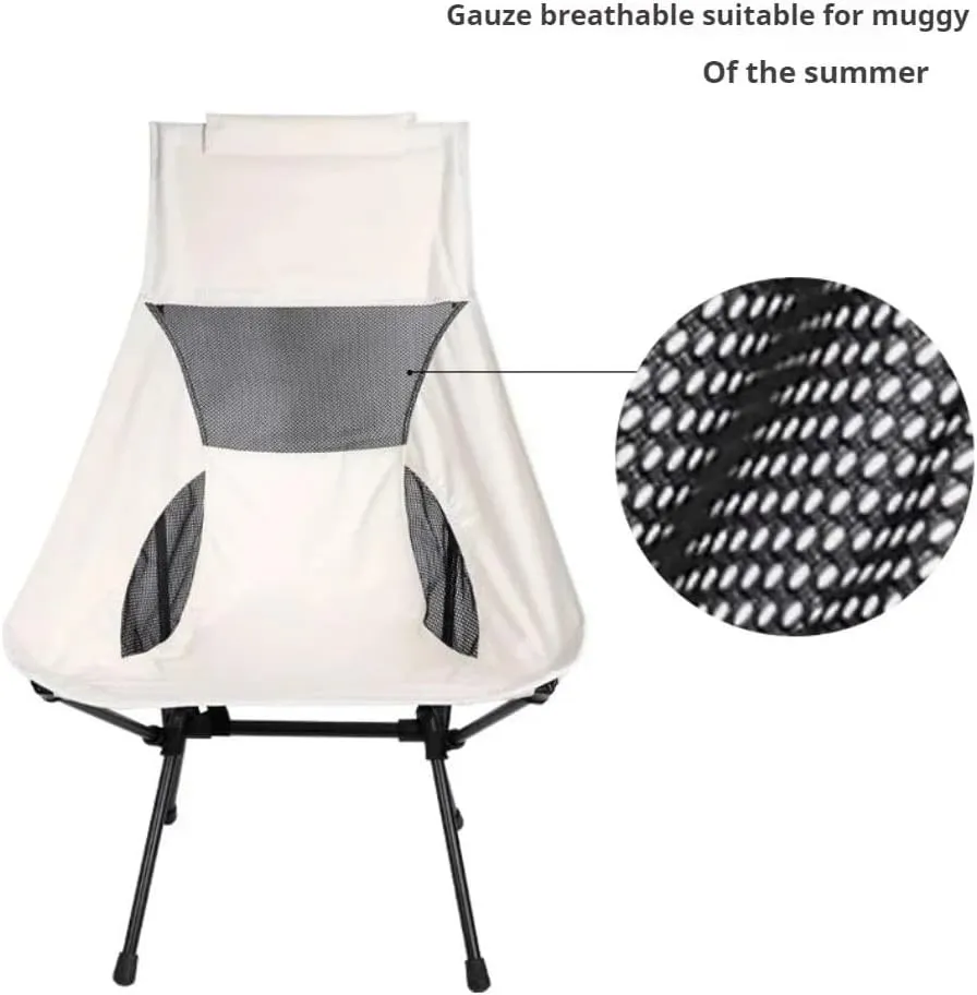 Outdoor Travel Folding Chairs, Beach Picnic Moon Chairs, Portable Folding Large-Sized Black, White, Gray, Military Green(Grey Blue-S)