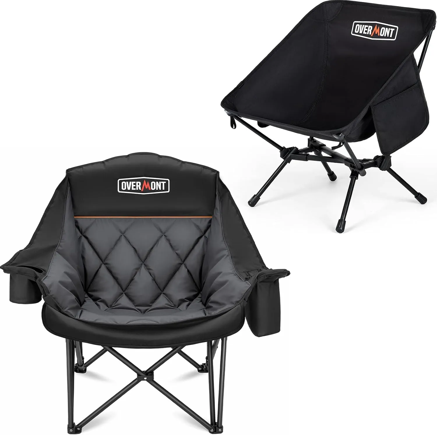 Overmont Oversized XL Camping Chair for Adults Ultralight Portable Camping Chair Combo