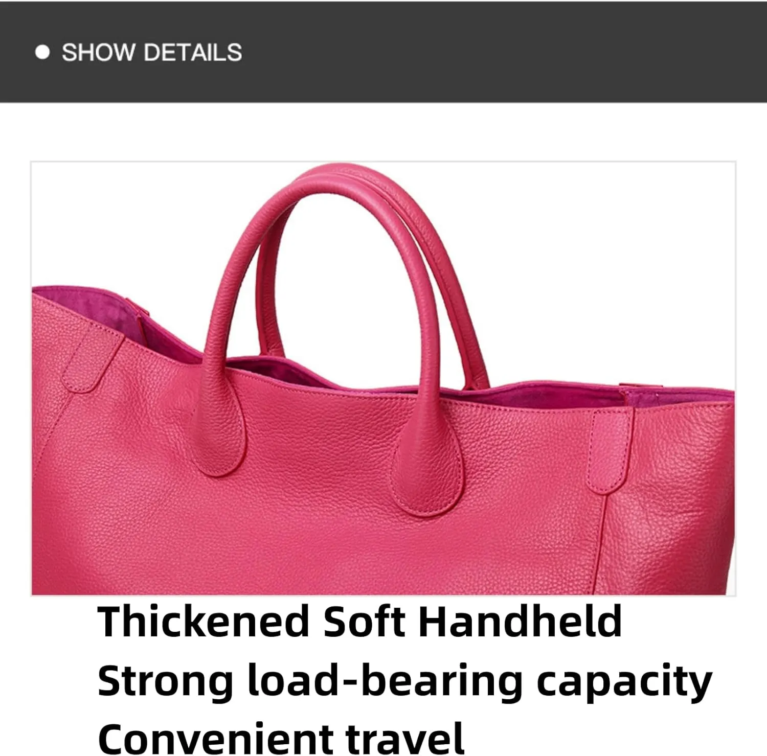 Oversize Tote Bag for Women Genuine Leather Handbags and Purses Cowhide Large Shopper Bag Female Travel Handbag