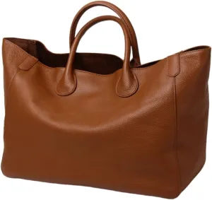 Oversize Tote Bag for Women Genuine Leather Handbags and Purses Cowhide Large Shopper Bag Female Travel Handbag