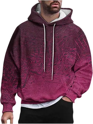 Oversized Hoodies 2024 Fall Vintage Lightweight Mens Hooded Sweatshirts Pullover with Kanga Pockets Streetwear