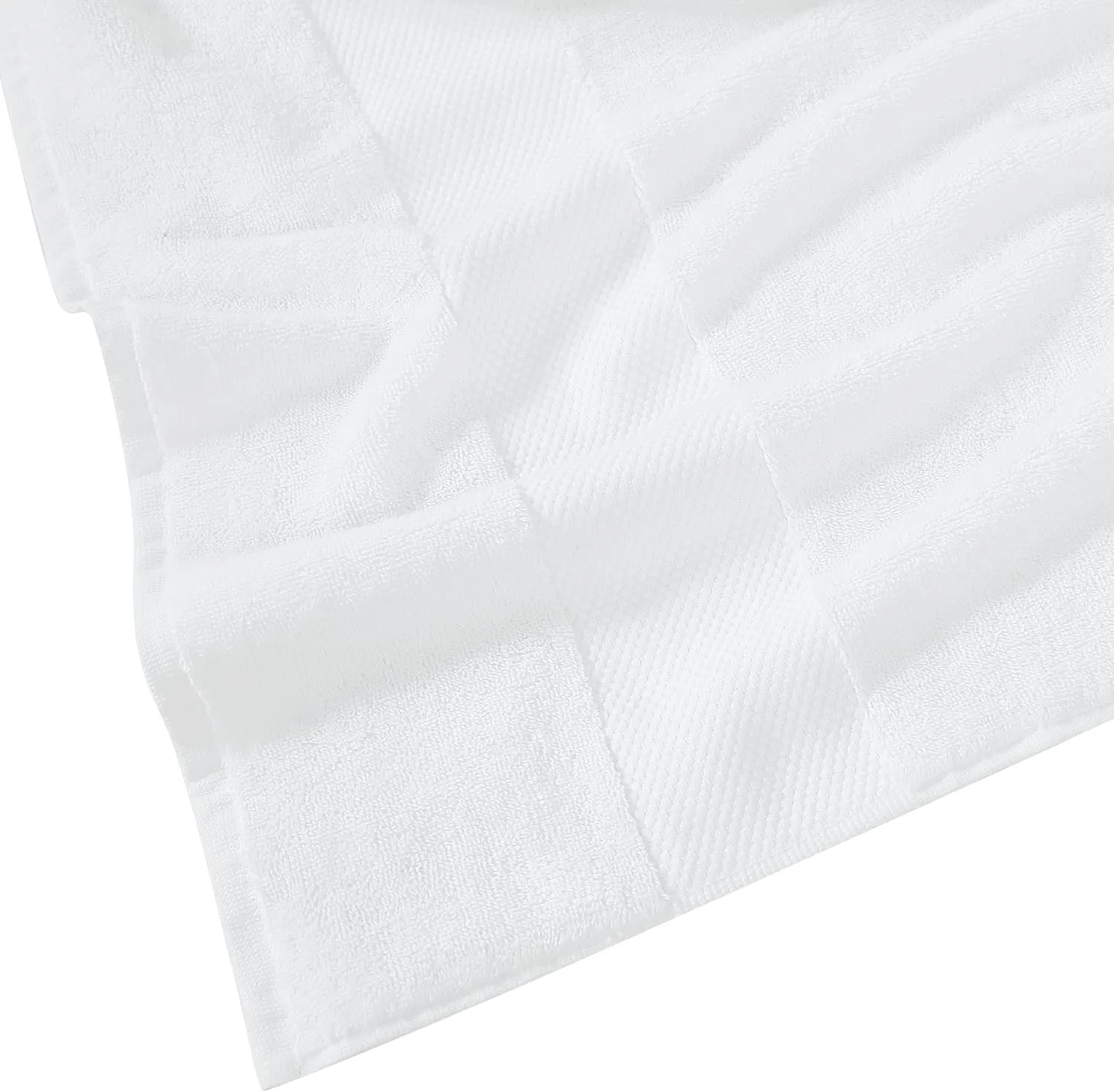 Oversized Luxe Turkish Cotton 6 Piece Towel Set in White, Solid Color Themed, Oeko-TEX Certified Confidence