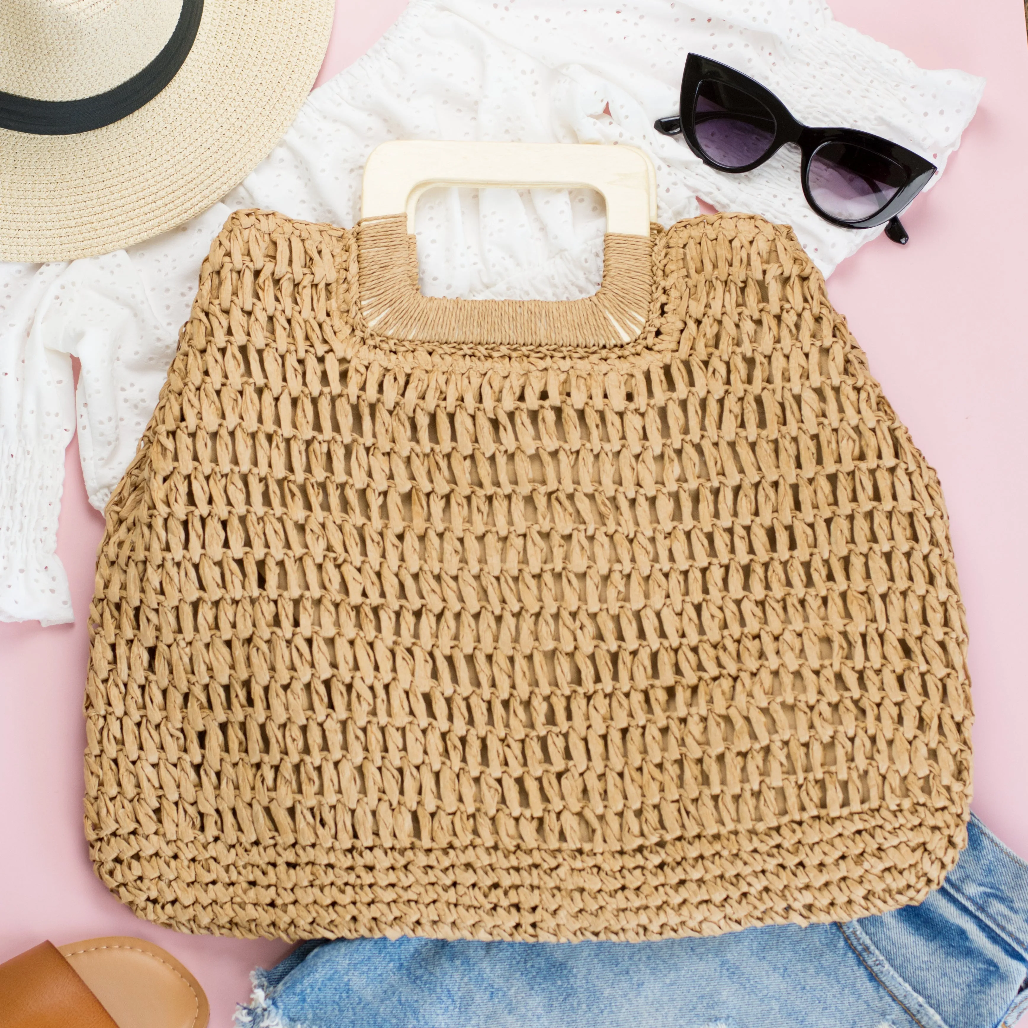 Oversized Straw Tote