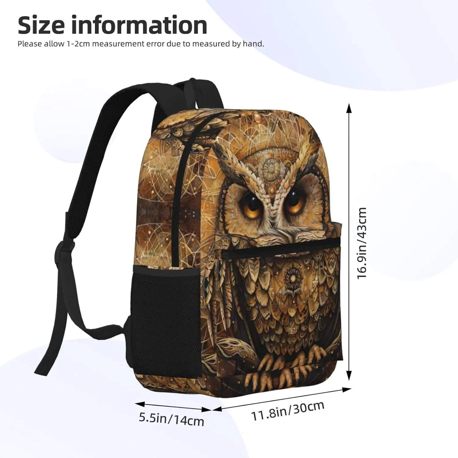 Owl Beliefs Laptop Backpack,Carry On Backpacks, Fits Up To 16 Inch Computer,Travel Daypack For Men Women
