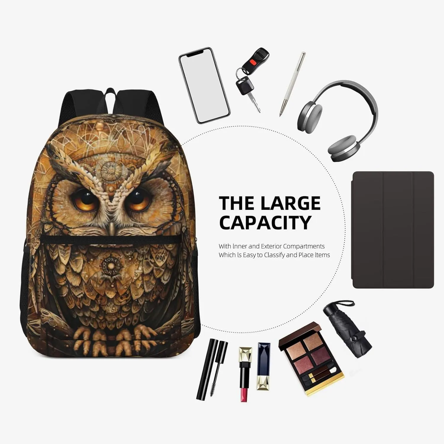 Owl Beliefs Laptop Backpack,Carry On Backpacks, Fits Up To 16 Inch Computer,Travel Daypack For Men Women