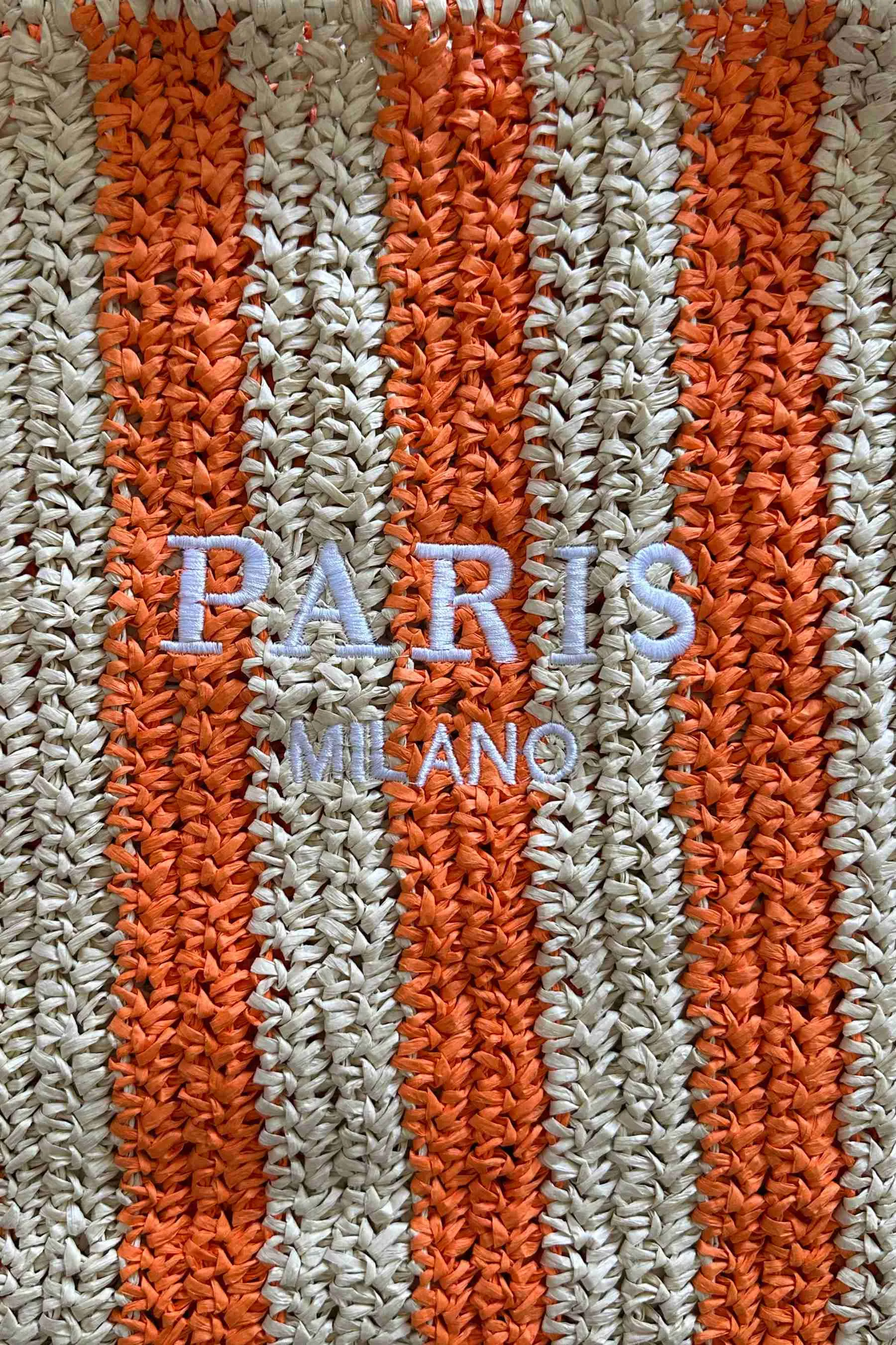 Paris Stripe Tote Bag | Orange