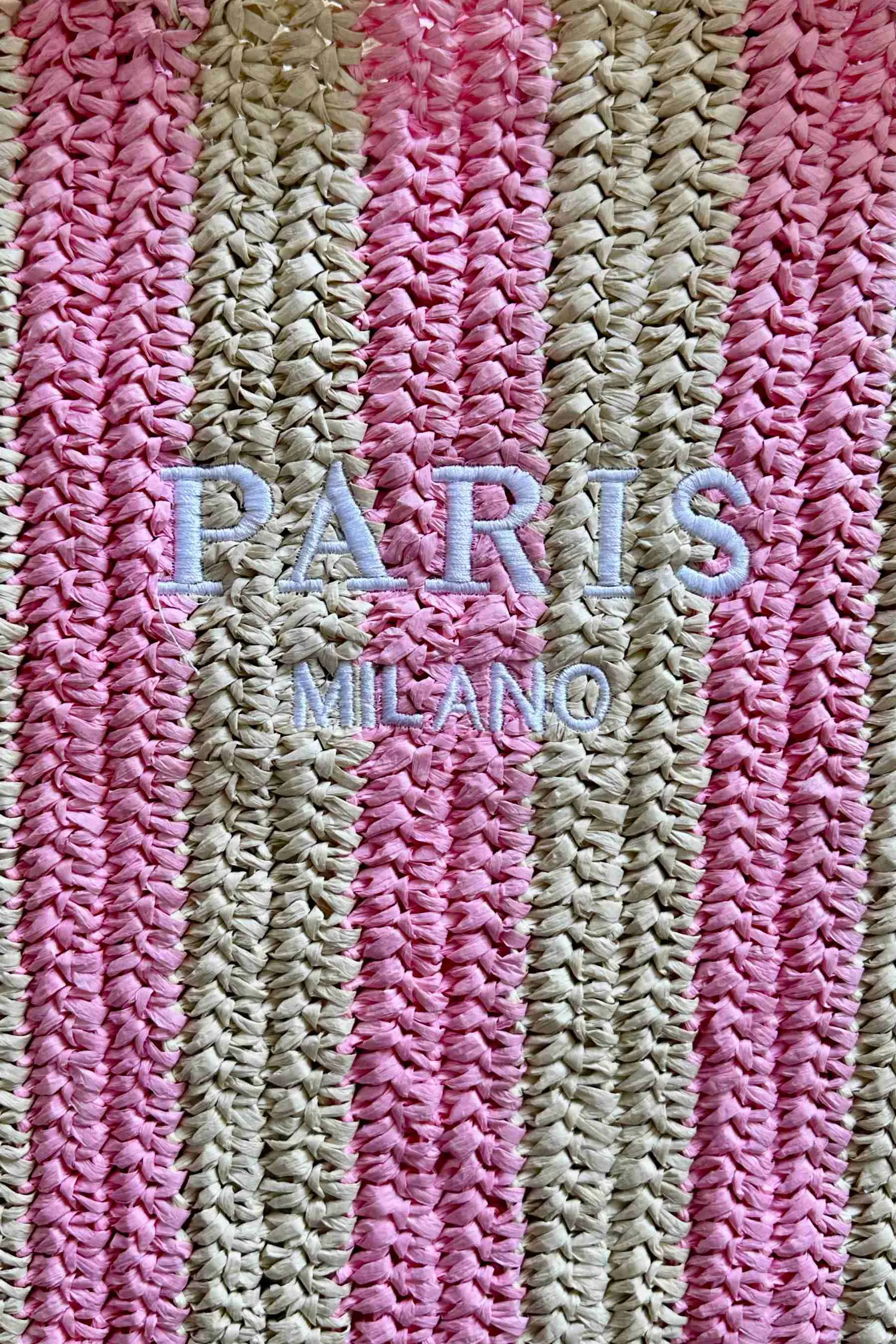 Paris Stripe Tote Bag | Pale Pink
