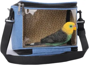 Parrot Bird Travel Bag Portable Transparent Carrier Cage Pet Hamster Breathable Out Bag Suitcase with Shoulder for Small Animals