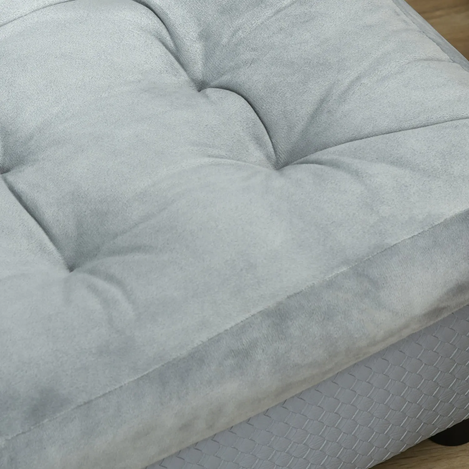 Pawhut Pet Sofa Dog Couch Chaise Lounge Pet Bed With Storage Function Small Sized Dog Various Cat Sp|Canape Chien Chat Sur Pied Avec Coffre De Rangement Style Moderne Coussin D'assise Amovible Grand Co