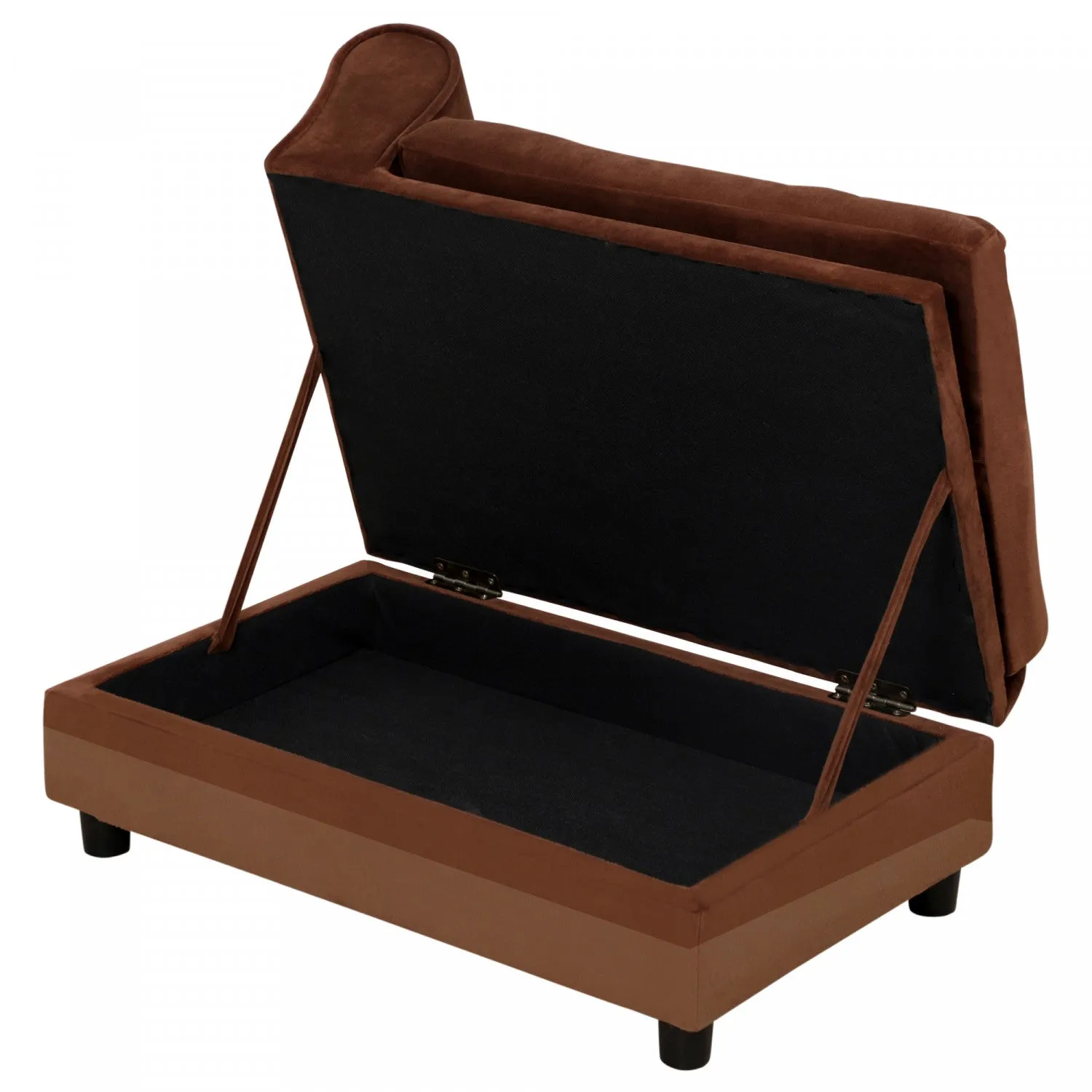 Pawhut Pet Sofa Dog Couch Chaise Lounge Pet Bed With Storage Function Small Sized Dog Various Cat Sp|Pawhut Canape Pour Animal De Compagnie, Canape Pour Chien, Lit Sureleve Pour Animal De Compagnie Ave