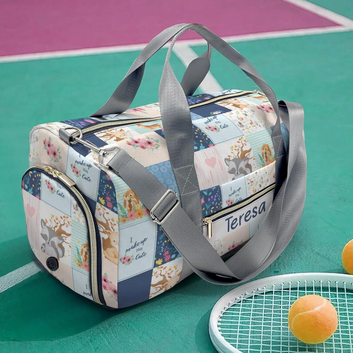 Personalized Animals Custom Multi-functional Travel Bag, Unisex Portable Duffel Bag, Short Distance Travel Assistant.