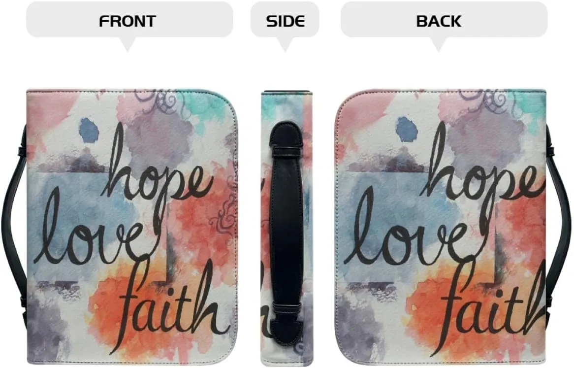 Personalized Bible Covers for Women Custom Name Photos Bible Case Bag for Women Lightweight Bible Holder, Black, Fit 6"x9" Bible