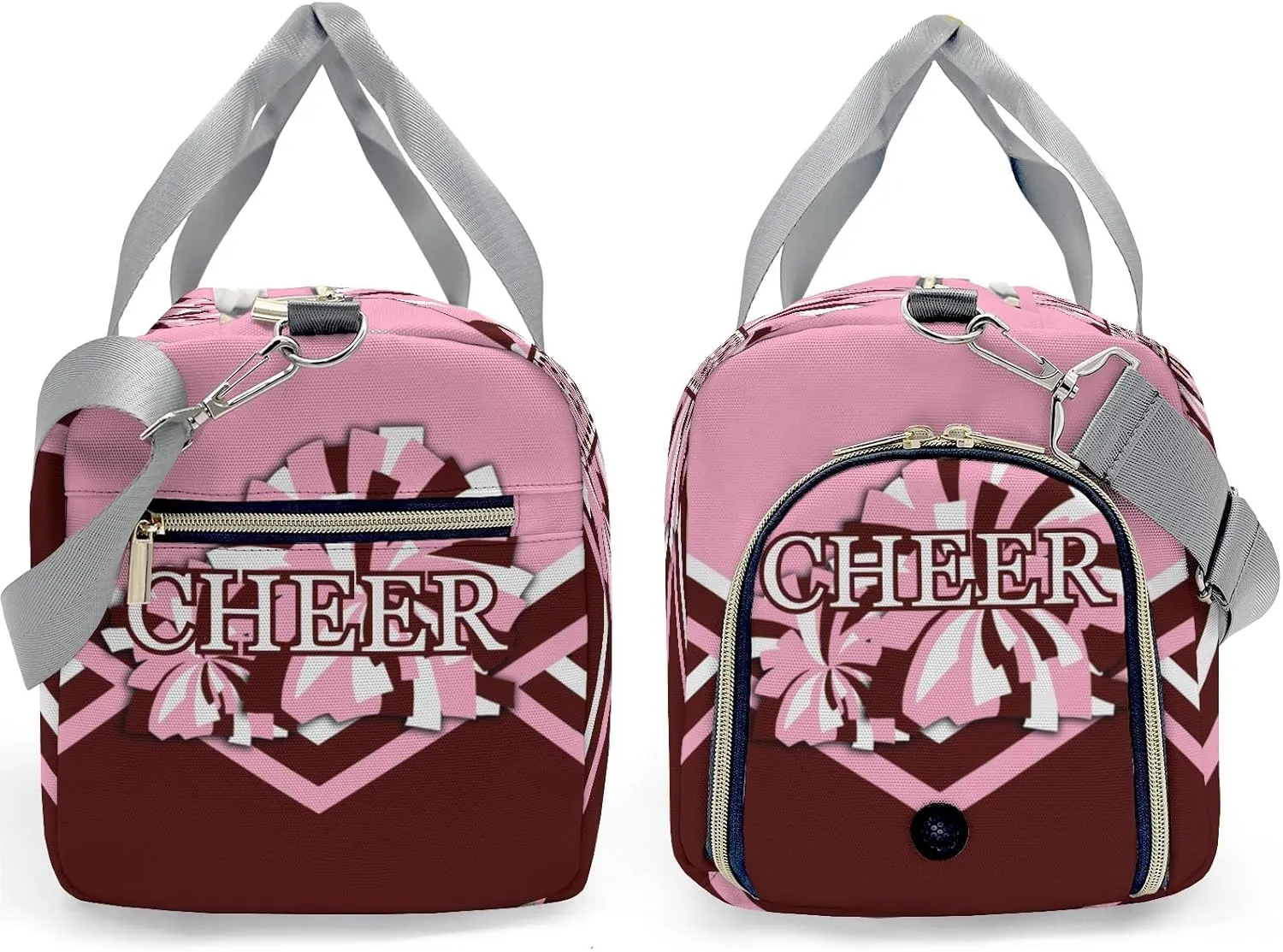 Personalized Cheer Pink Custom Multi-functional Travel Bag, Unisex Portable Duffel Bag, Short Distance Travel Assistant
